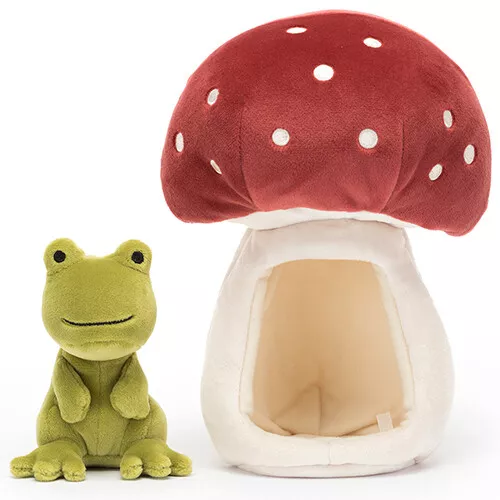 Jellycat Knuffelkikker En Paddenstoel - Forest Fauna Frog - 21 Cm - Afbeelding 3