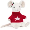 Jellycat Knuffelmuis Merry Mouse - Jumper - 18 Cm -Janod Winkel jellycat knuffelmuis merry mouse jumper 18 cm 1