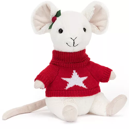 Jellycat Knuffelmuis Merry Mouse - Jumper - 18 Cm