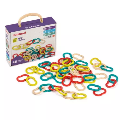Miniland Mijn Eerste Ketting Eco Chains - 48st