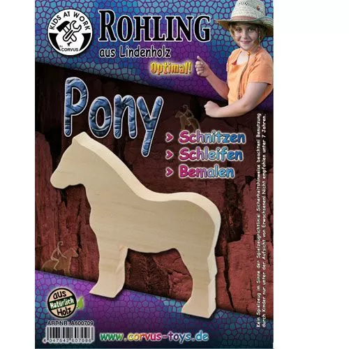 Kids At Work Snijhout Vorm - Pony 4 Kids At Work Snijhout Vorm - Pony - Afbeelding 2