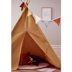 Kids Concept Tipi Wigwam - Geel -Janod Winkel kids concept wigwam tipi geel ilovespeelgoed2