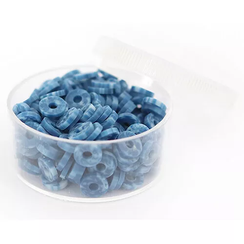 La Petite épicerie Kralendoosje Met 200 Heishi Kralen - Gemarmerd Blauw