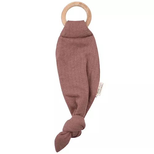 Little Indians Knuffeldoek Met Bijtring - Burlwood 3 Little Indians Knuffeldoek Met Bijtring - Burlwood