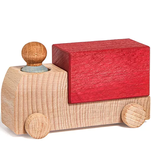Lubulona Vrachtwagen Met Poppetje - Rood 3 Lubulona Vrachtwagen Met Poppetje - Rood