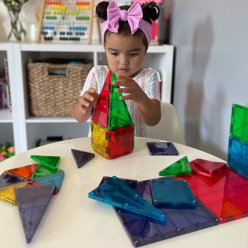 Magna-tiles Magnetische Tegels Clear Colors - 32st - Afbeelding 5