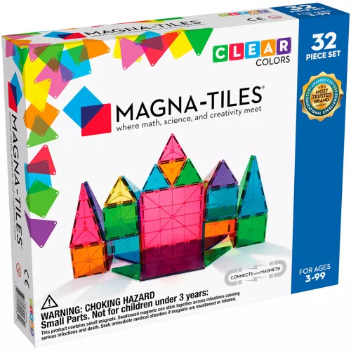 Magna-tiles Magnetische Tegels Clear Colors - 32st