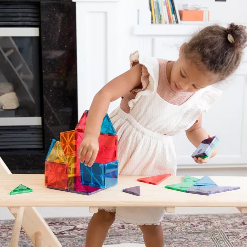 Magna-tiles Magnetische Tegels Clear Colors - 32st - Afbeelding 4