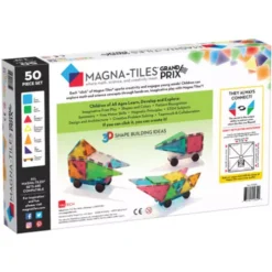 Magna-tiles Magentische Tegels Frost Colors - Grand Prix - 50st -Janod Winkel magnatiles gp 50pc angle back 600x500 1