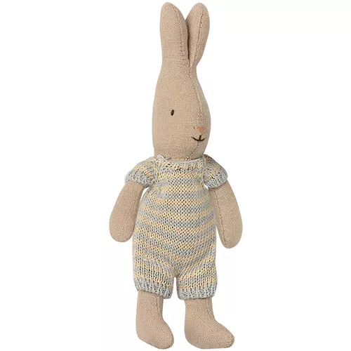 Maileg Knuffelkonijn Rabbit In Romper - Micro - 16 Cm - Blauw 3 Maileg Knuffelkonijn Rabbit In Romper - Micro - 16 Cm - Blauw