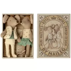 Maileg Knuffelmuis Kleine Zus En Kleine Broer In Luciferdoosje - Koninklijke Tweeling - 10 Cm -Janod Winkel maileg knuffelmuis koninklijke tweeling2