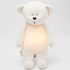 Moonie Knuffelbeer Met Nachtlamp En Geluid - Cream - 28 Cm
