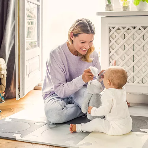 Moonie Knuffelkonijn Met Nachtlamp En Geluid - Sky - 28 Cm - Afbeelding 10