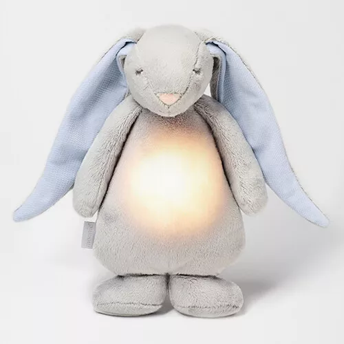 Moonie Knuffelkonijn Met Nachtlamp En Geluid - Sky - 28 Cm