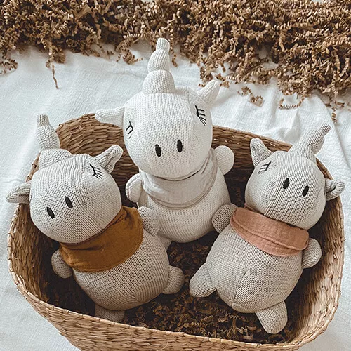 Mrs Ertha Knuffeleenhoorn En Rammelaar - Peach - 23 Cm - Afbeelding 6