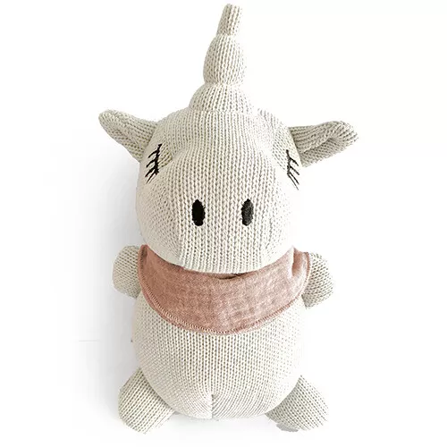 Mrs Ertha Knuffeleenhoorn En Rammelaar - Peach - 23 Cm