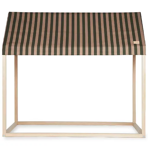 Nobodinoz Speelhuis Majestic - Green Taupe Stripes 4 Nobodinoz Speelhuis Majestic - Green Taupe Stripes - Afbeelding 2