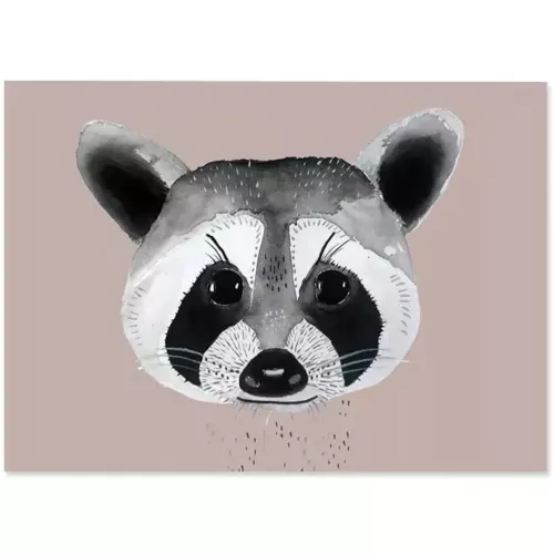 Nuukk Ansichtkaart Raccoon 3 Nuukk Ansichtkaart Raccoon