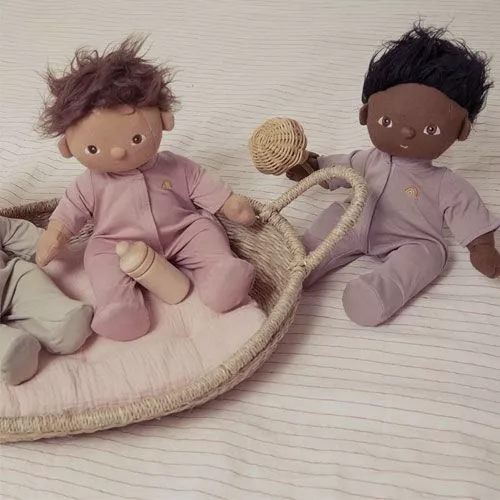 Olli Ella Dinkum Dolls Poppenpyjama - Lila 4 Olli Ella Dinkum Dolls Poppenpyjama - Lila - Afbeelding 2