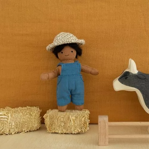 Olli Ella Holdie Folk Poppenhuispop 11 Cm - Boer - Afbeelding 4