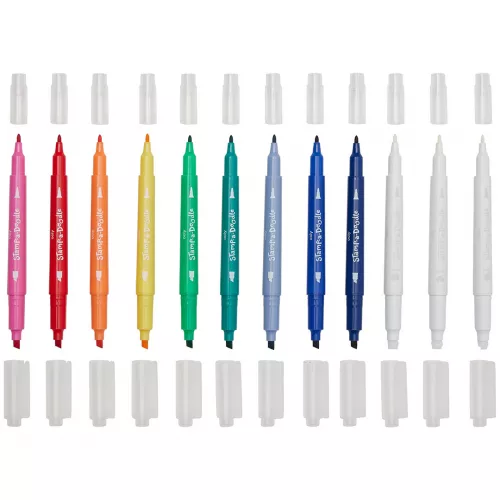 Ooly Dubbelzijdige Viltstiften En Stempelmarkers - 12st - Afbeelding 4