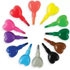 Ooly Stapelbare Krijtjes Hartjes -12st