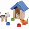 Plan Toys Houten Huisdieren -Janod Winkel plan toys houten huisdieren met accessoires ilovespeelgoed.nl