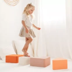 Moes Play Stapsteen En Bouwblok Triangle - Salmon Pink -Janod Winkel play blocks earth3 1 1