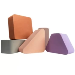 Moes Play Stapsteen En Bouwblok Triangle - Salmon Pink -Janod Winkel play blocks earth 1 1