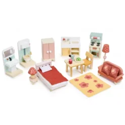 Tender Leaf Toys Poppenhuis Foxtail Villa Roze - Gemeubileerd -Janod Winkel poppenhuis villa foxtail3