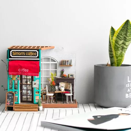 Creativ Company Knutselset Miniatuur Kamer - Koffiebar 8 Creativ Company Knutselset Miniatuur Kamer - Koffiebar - Afbeelding 6