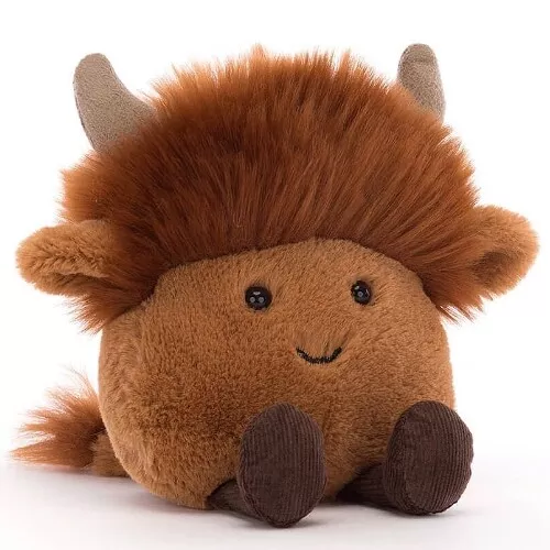 Jellycat Knuffelkoe Amuseabean Highland Cow - 10 Cm 3 Jellycat Knuffelkoe Amuseabean Highland Cow - 10 Cm