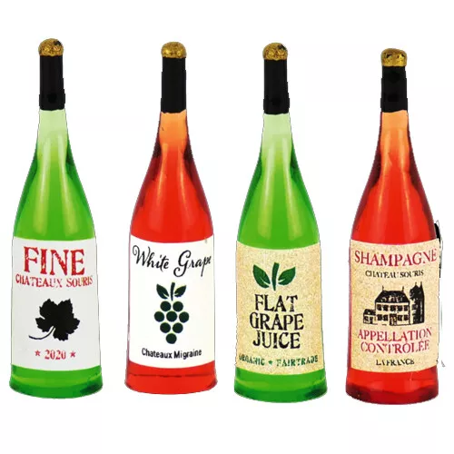 Studio Schaapman Muizenhuis Mini's - Drankflessen - 4st 4 Studio Schaapman Muizenhuis Mini's - Drankflessen - 4st - Afbeelding 2