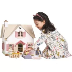 Tender Leaf Toys Poppenhuis Cottage - Gemeubileerd -Janod Winkel tender leaf toys poppenhuis ilovespeelgoed3