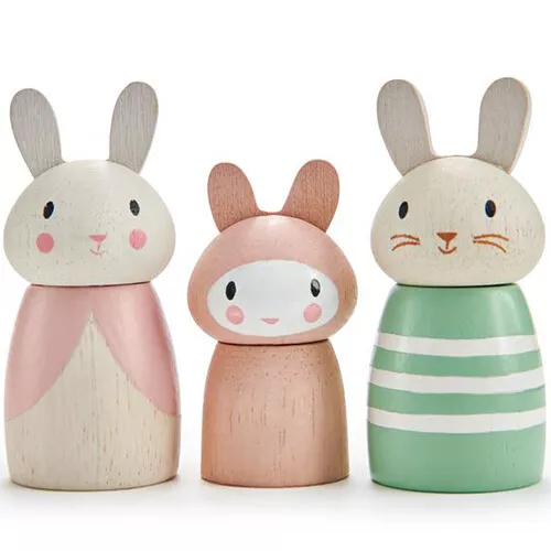 Tender Leaf Toys Poppenhuispoppen Familie Konijn - 3st 3 Tender Leaf Toys Poppenhuispoppen Familie Konijn - 3st