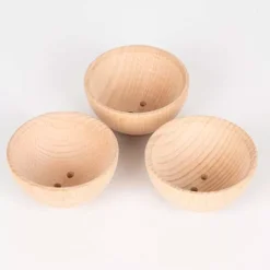 Tickit Houten Bakjes Naturel - Ø 7 Cm - 3st -Janod Winkel tickit houten bakjes naturel 3st 6