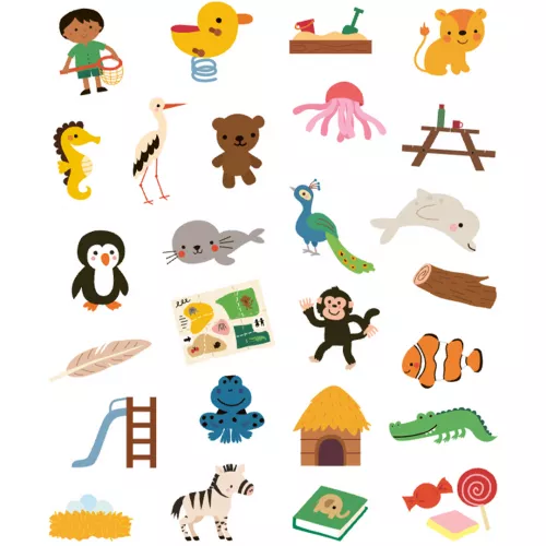 Uitgeverij Deltas Kleur- En Stickerboek Met Woordjes - In De Dierentuin 4 Uitgeverij Deltas Kleur- En Stickerboek Met Woordjes - In De Dierentuin - Afbeelding 2