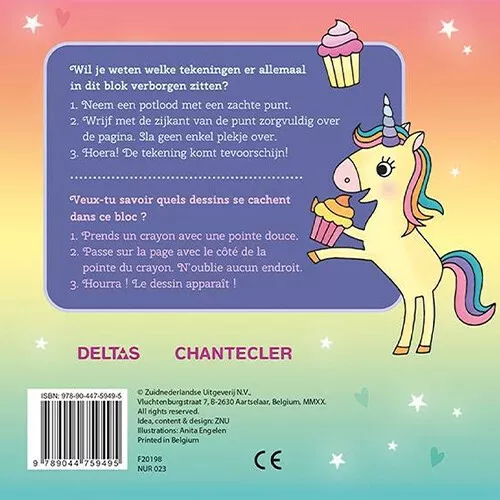 Uitgeverij Deltas Toverkrasblok Eenhoorns 4 Uitgeverij Deltas Toverkrasblok Eenhoorns - Afbeelding 2