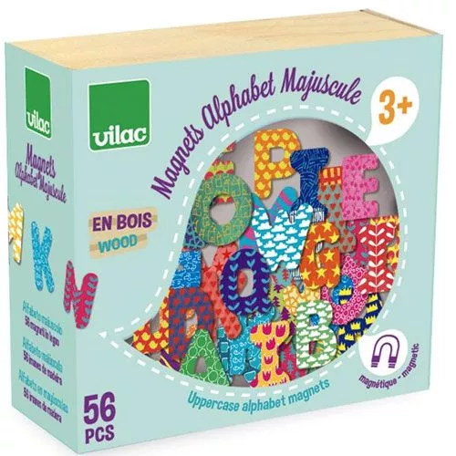 Vilac Magneten Hoofdletters (56st) 3 Vilac Magneten Hoofdletters (56st)